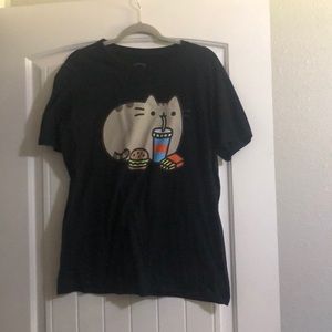 Pusheen Eating Burger & Fries Shirt
